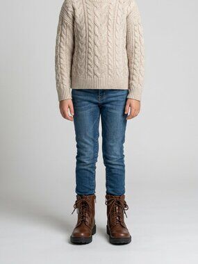 UnR8ed Girl's Mindi Sweater Cuff Combat Boots - Size 1.5 M